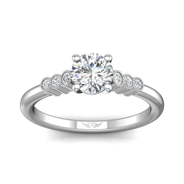 14K White Gold Engagement Ring