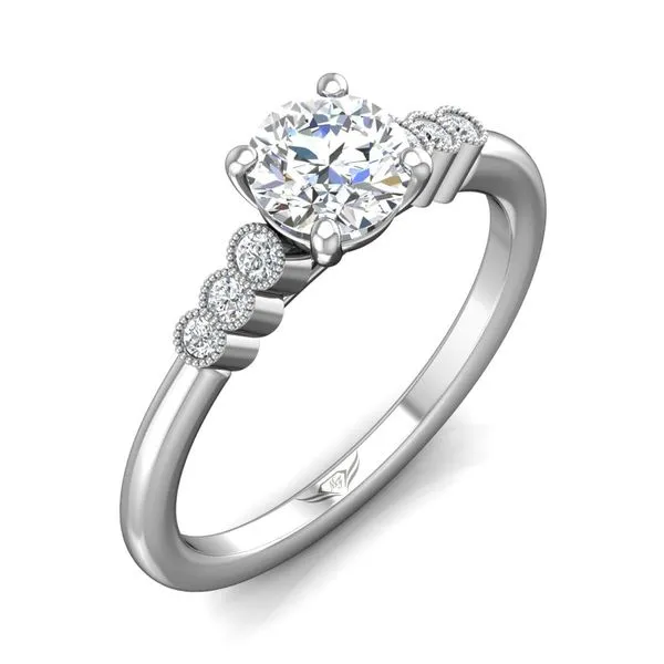 14K White Gold Engagement Ring
