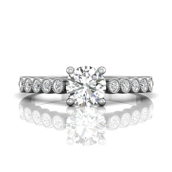 14K White Gold Engagement Ring