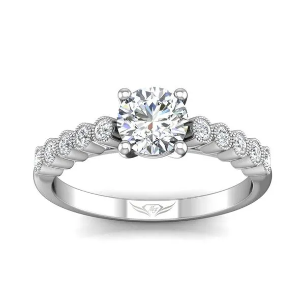 14K White Gold Engagement Ring
