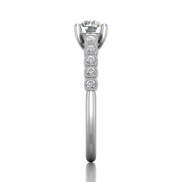 14K White Gold Engagement Ring