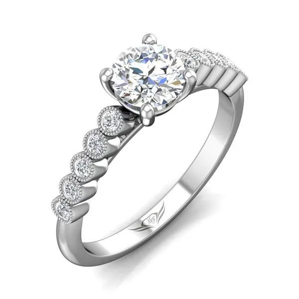 14K White Gold Engagement Ring