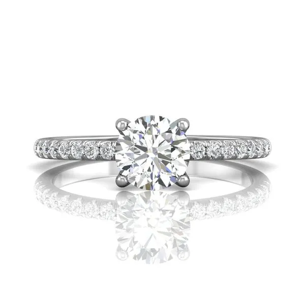 14K White Gold Engagement Ring