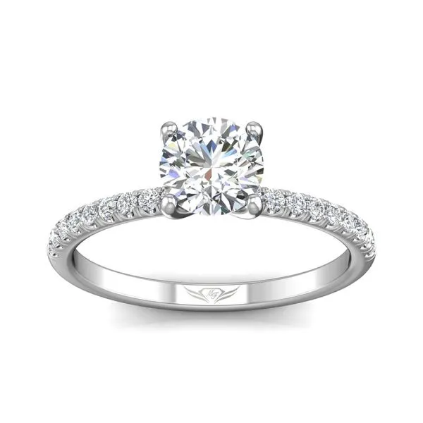 14K White Gold Engagement Ring