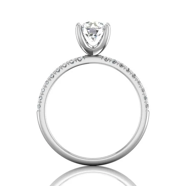 14K White Gold Engagement Ring