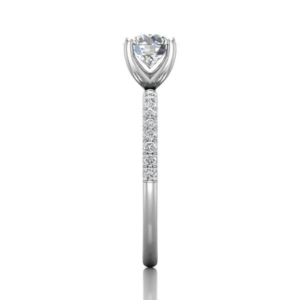 14K White Gold Engagement Ring