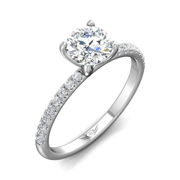 14K White Gold Engagement Ring
