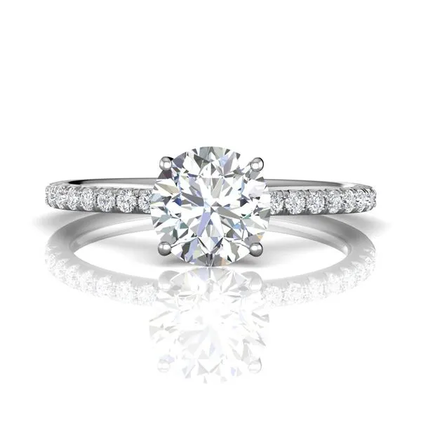14K White Gold Engagement Ring