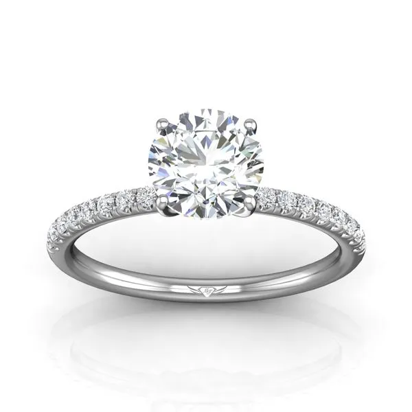 14K White Gold Engagement Ring