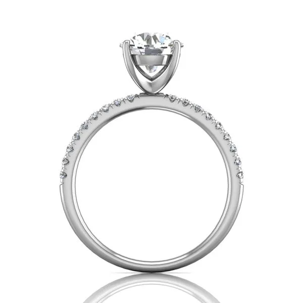14K White Gold Engagement Ring