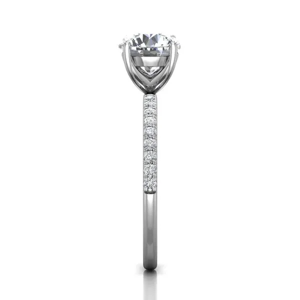14K White Gold Engagement Ring