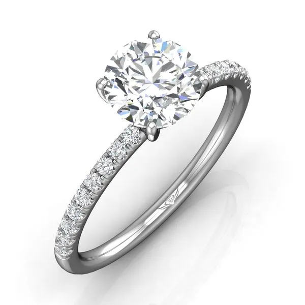 14K White Gold Engagement Ring