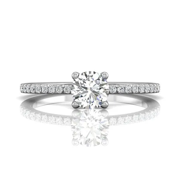 14K White Gold Engagement Ring