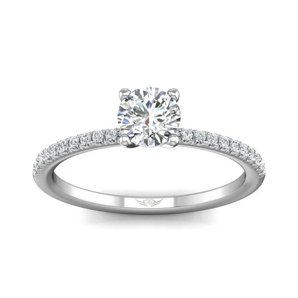 14K White Gold Engagement Ring