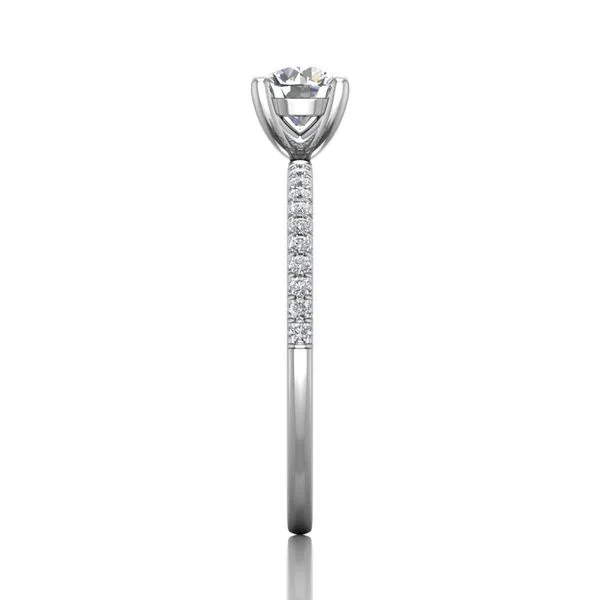 14K White Gold Engagement Ring
