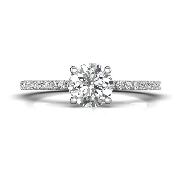 14K White Gold Engagement Ring