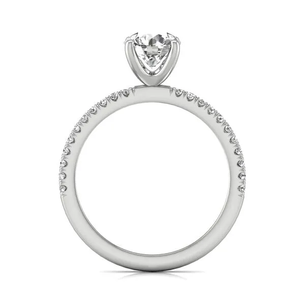 14K White Gold Engagement Ring