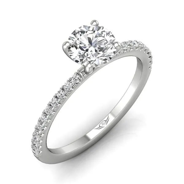 14K White Gold Engagement Ring