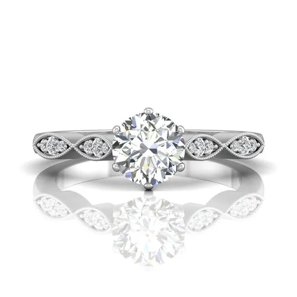 14K White Gold Engagement Ring