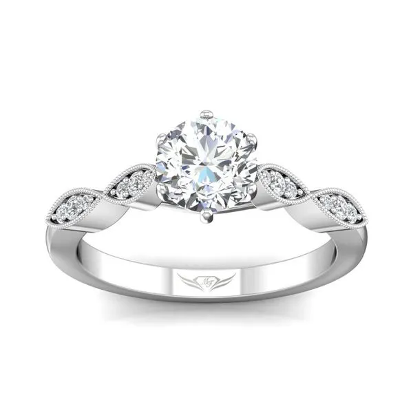 14K White Gold Engagement Ring