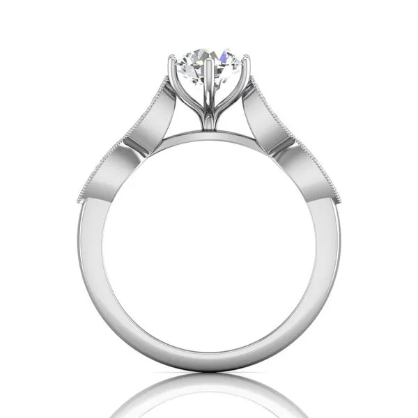 14K White Gold Engagement Ring