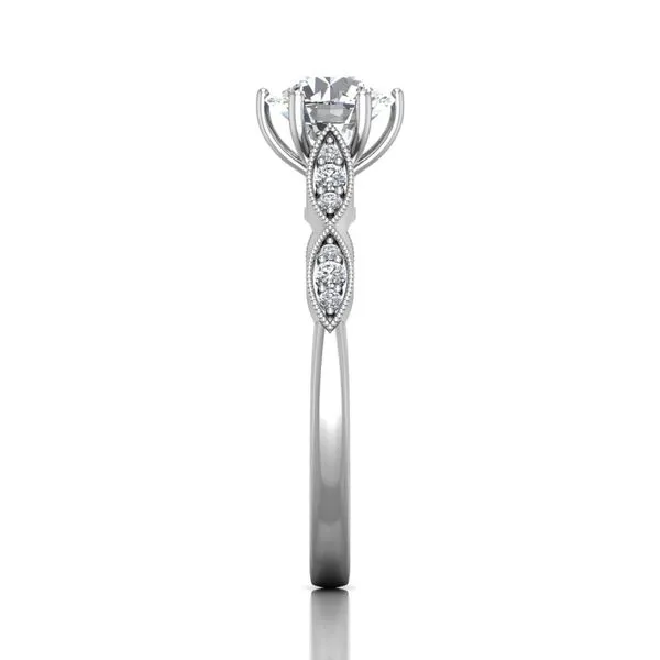 14K White Gold Engagement Ring