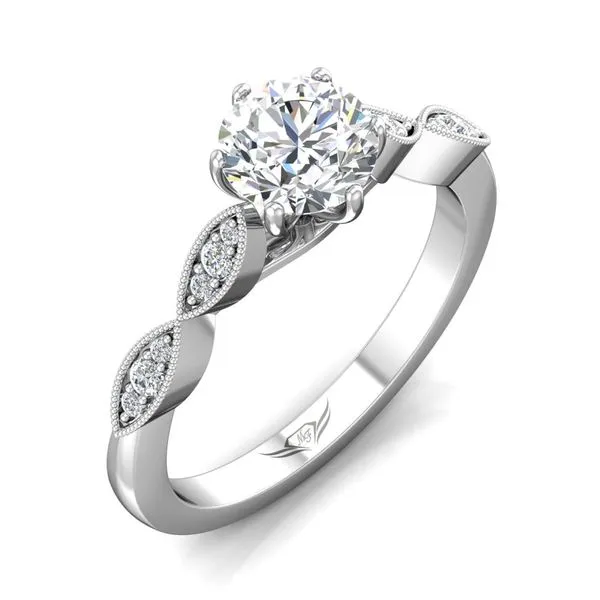14K White Gold Engagement Ring