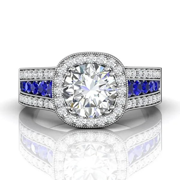 14K White Gold Engagement Ring