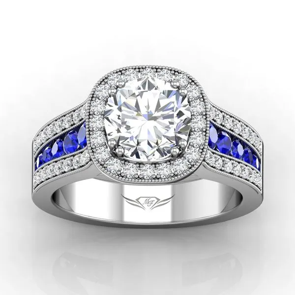 14K White Gold Engagement Ring