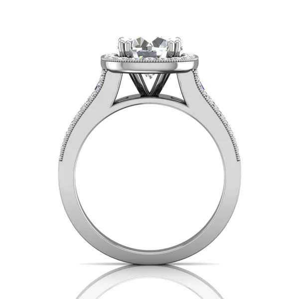 14K White Gold Engagement Ring