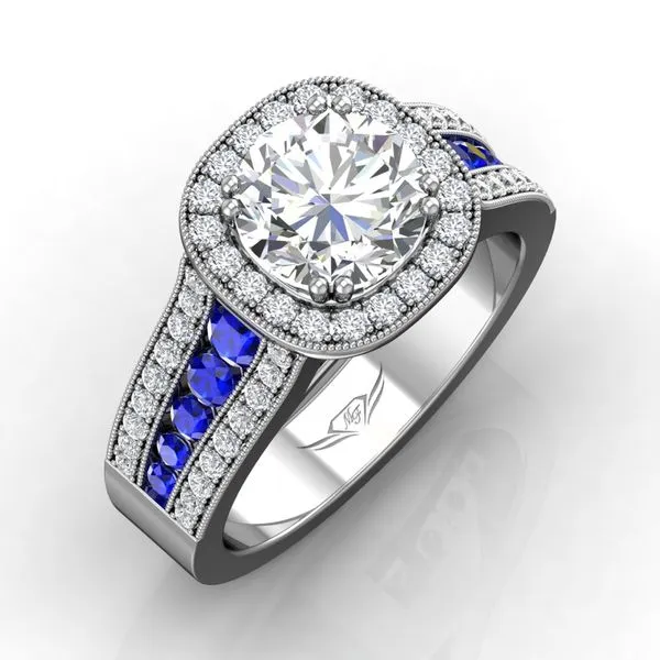 14K White Gold Engagement Ring