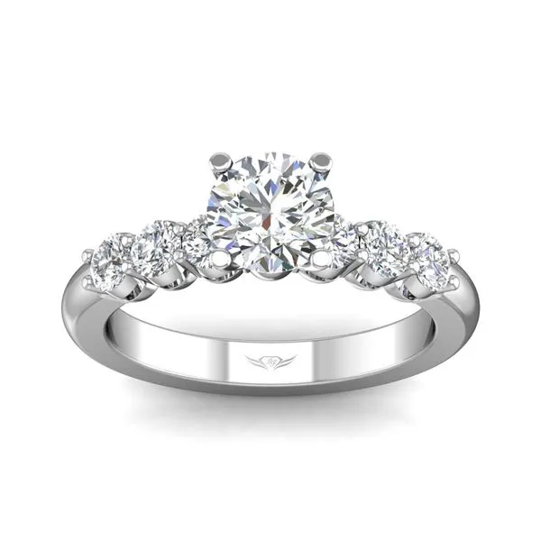 14K White Gold Engagement Ring