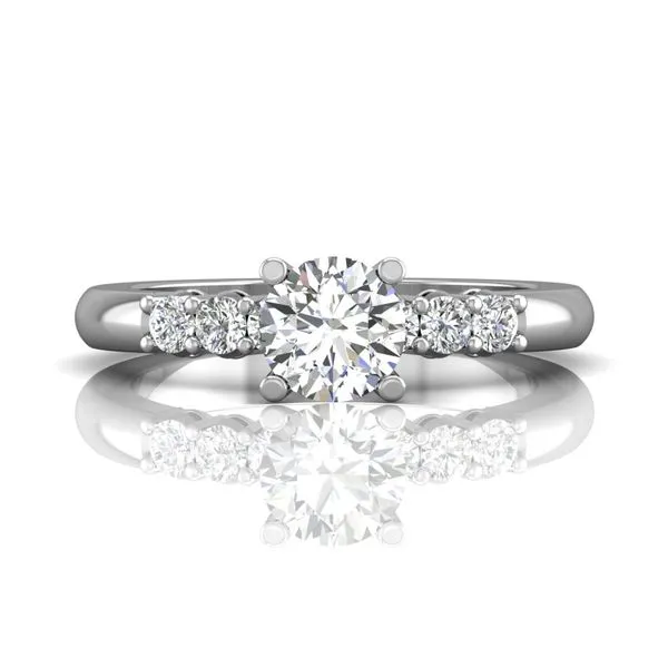 14K White Gold Engagement Ring