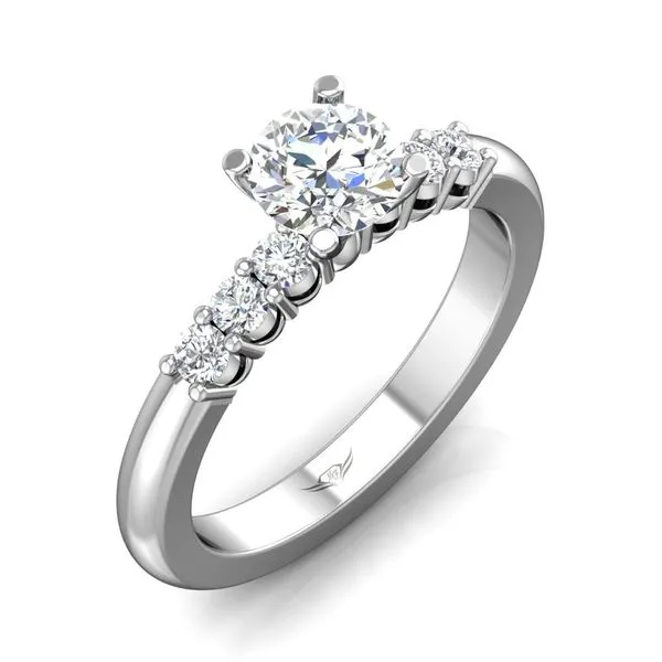 14K White Gold Engagement Ring