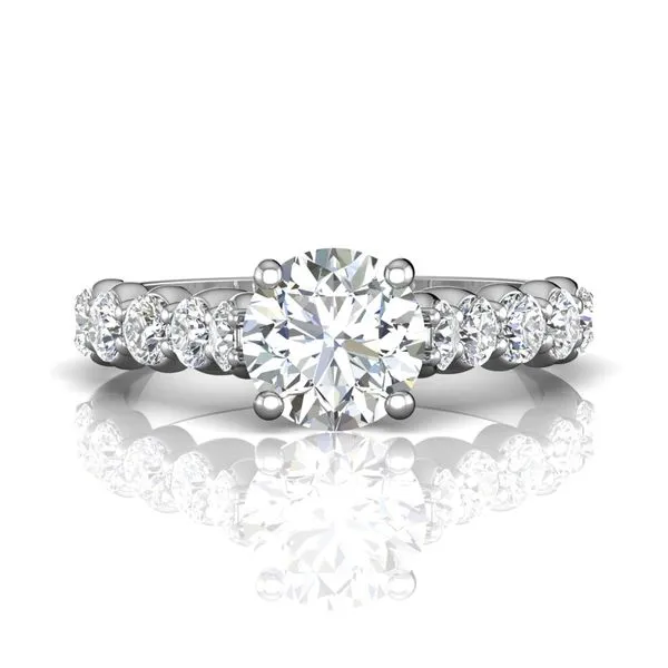 14K White Gold Engagement Ring