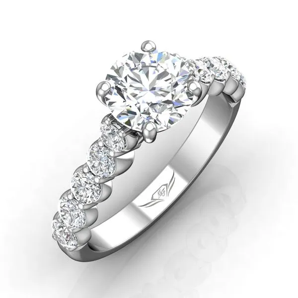 14K White Gold Engagement Ring