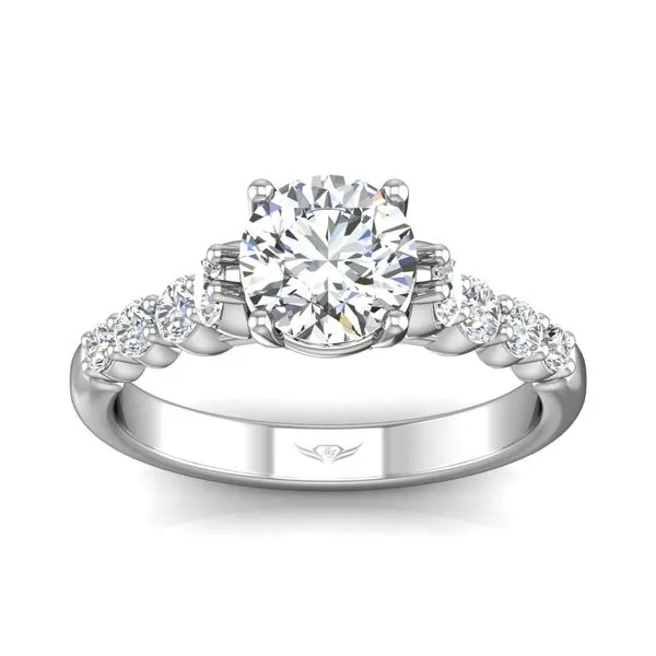 14K White Gold Engagement Ring