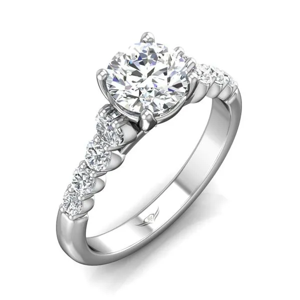 14K White Gold Engagement Ring