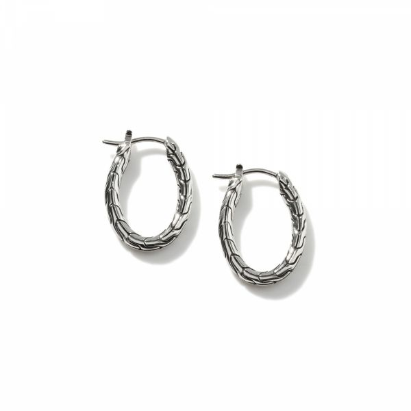 John Hardy Classic Chain Silver Extra-Large Hoop Earrings Sterling