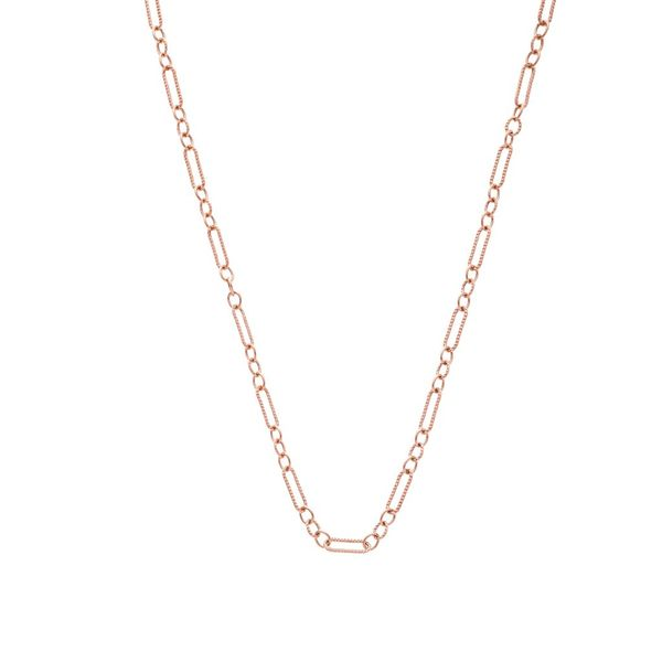 The Figaro Chain in Rose Gold, 20" Grogan Jewelers Florence, AL