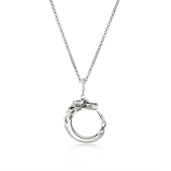 Naga Pendant Necklace, Sterling Silver
