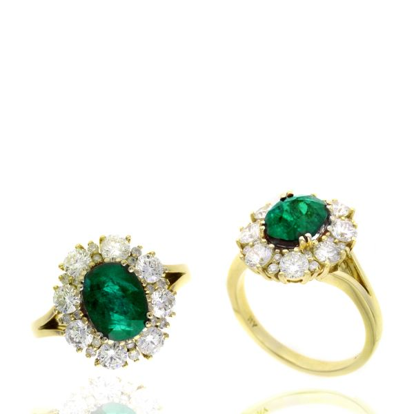 Emerald and Diamond Ring Grogan Jewelers Florence, AL