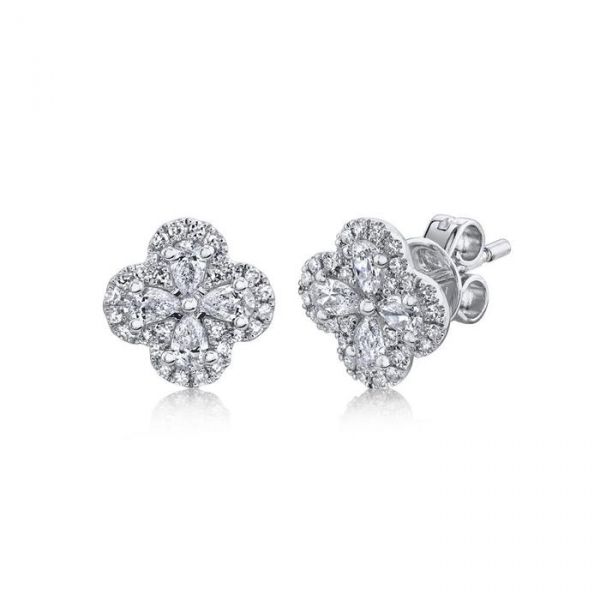 Diamond Clover Stud Earrings Grogan Jewelers Florence, AL