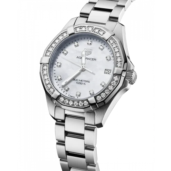 Tag Heuer Aquaracer Quartz 32mm Watch WBD1315.BA0740 Grogan Jewelers By Lon