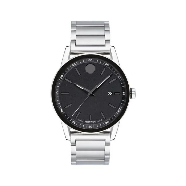 Movado Museum Sport Stainless Steel Black Dial Bracelet Watc