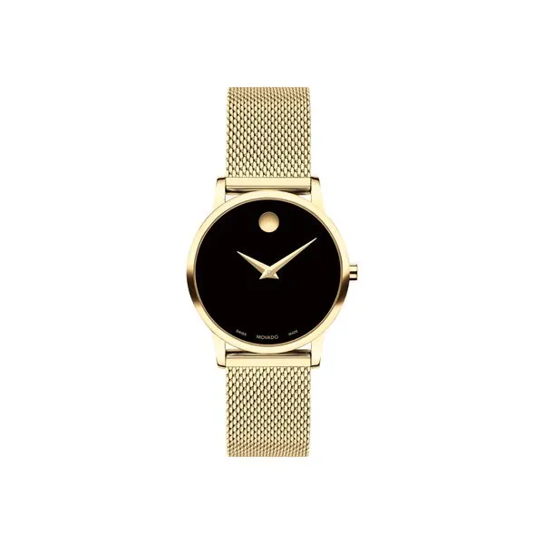 Women's Museum Classic With Gold Strap And Black Dial 607627