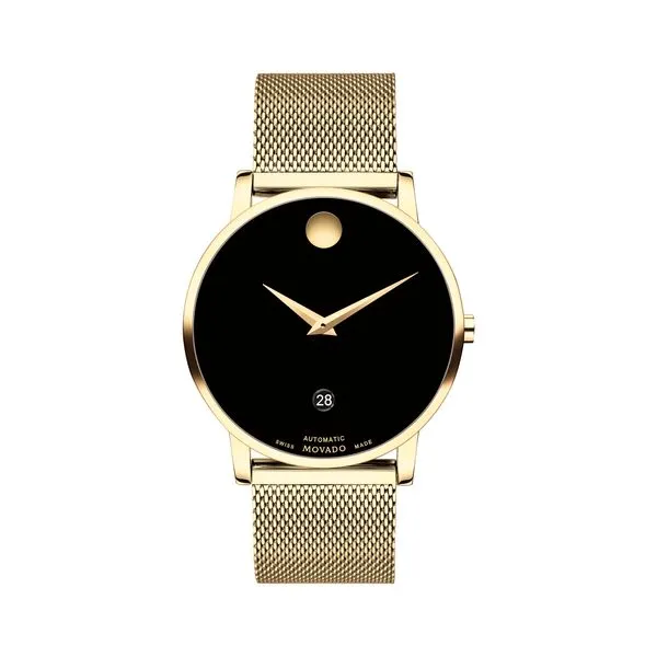 Men's Museum Classic Automatic With Gold Strap And Black Dia