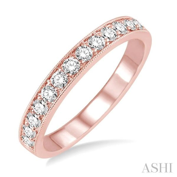 1/2 Ctw Round Cut Diamond Wedding Band in 14K Rose Gold Hart's Jewelers Grants Pass, OR