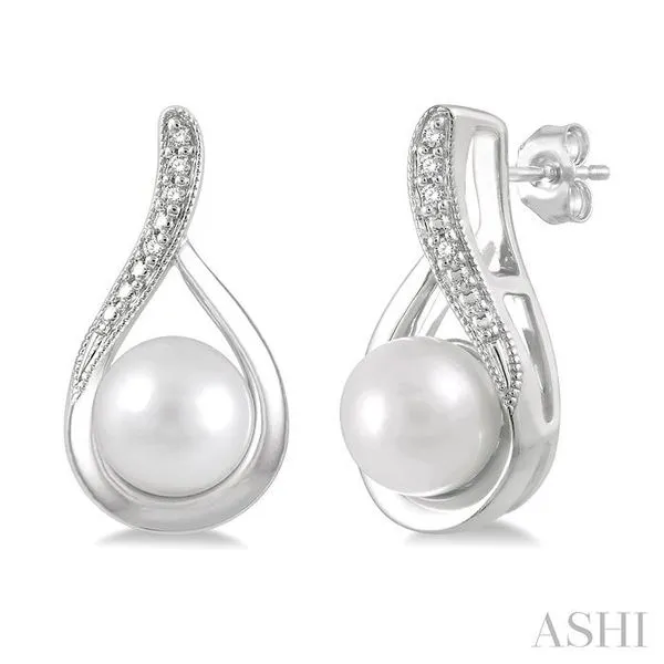 White buy Drop Shape Pearl Earrings