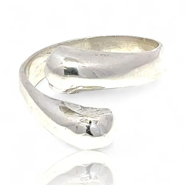 Sterling Silver Modern Styled Polished Bypass Ring Size 9